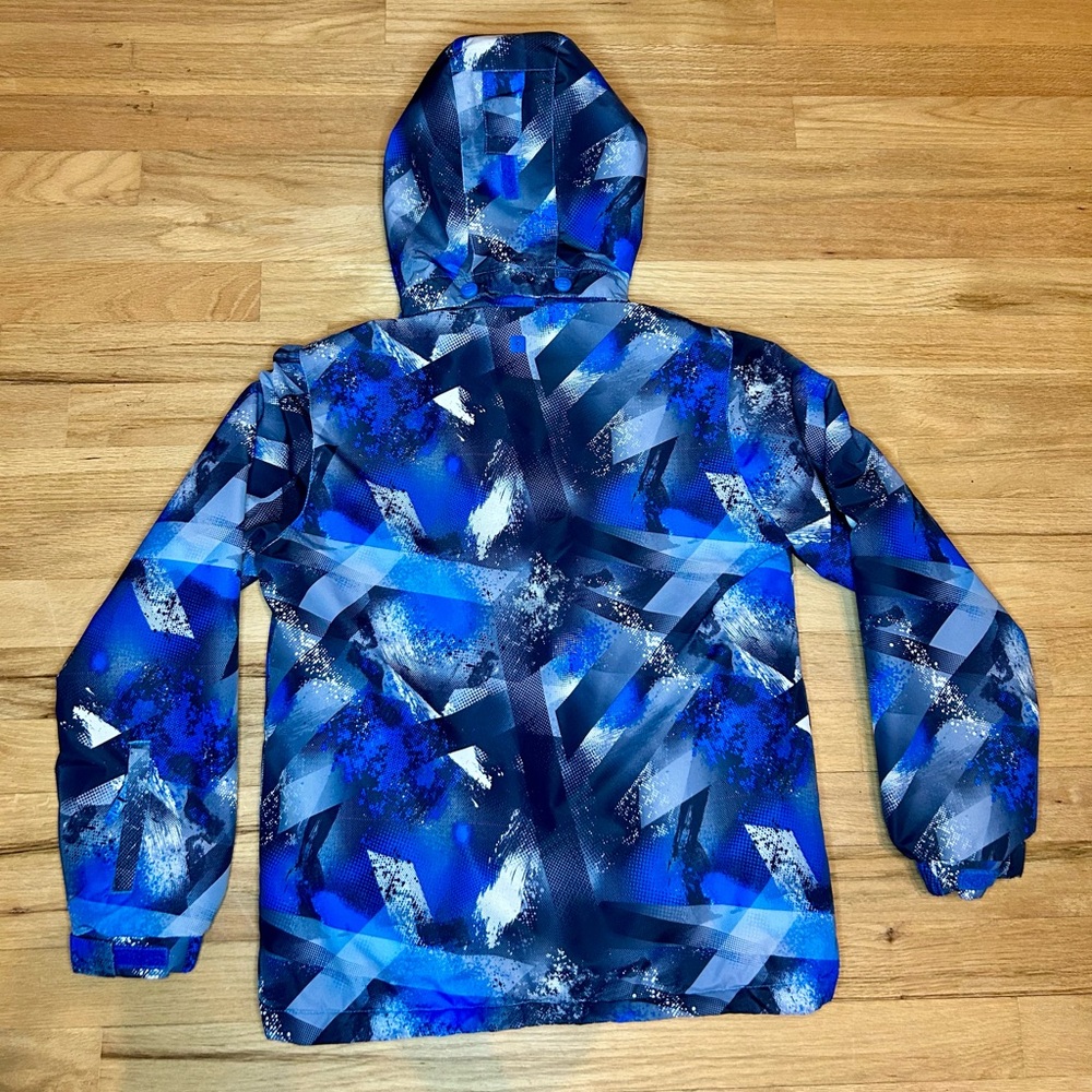 Mountain Warehouse Blue Printed Ski Coat - Size 11-12 Youth